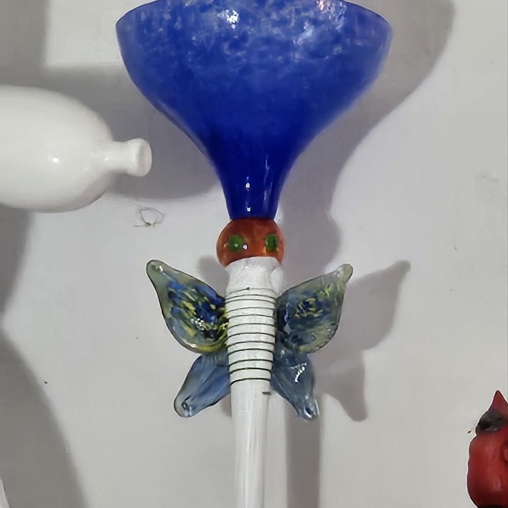 Colorful Glass Butterfly Drink And Bar Ware Martini Champagne - Picture 4 of 12